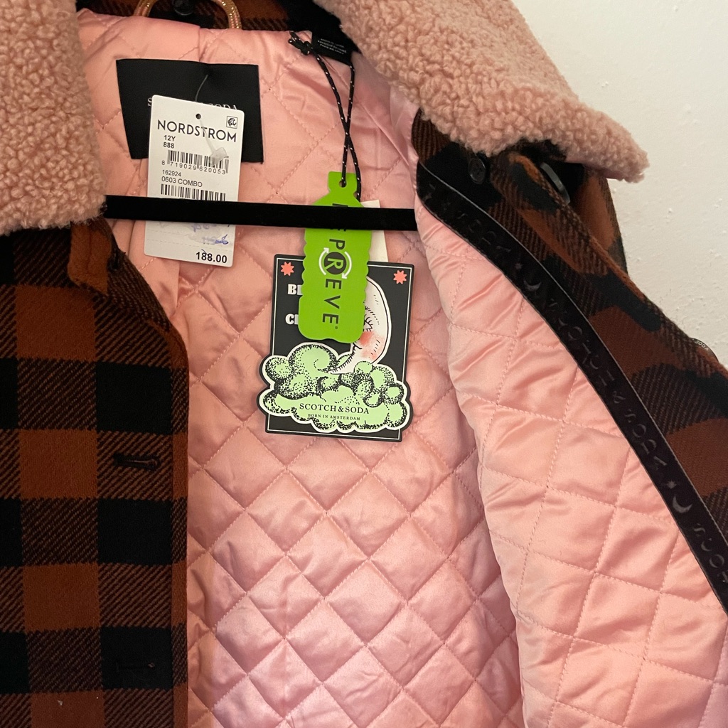 Nwt Scotch & Soda Amsterdam Scotch & Soda Kids' Checked Wool Jacket — image 5 of 7